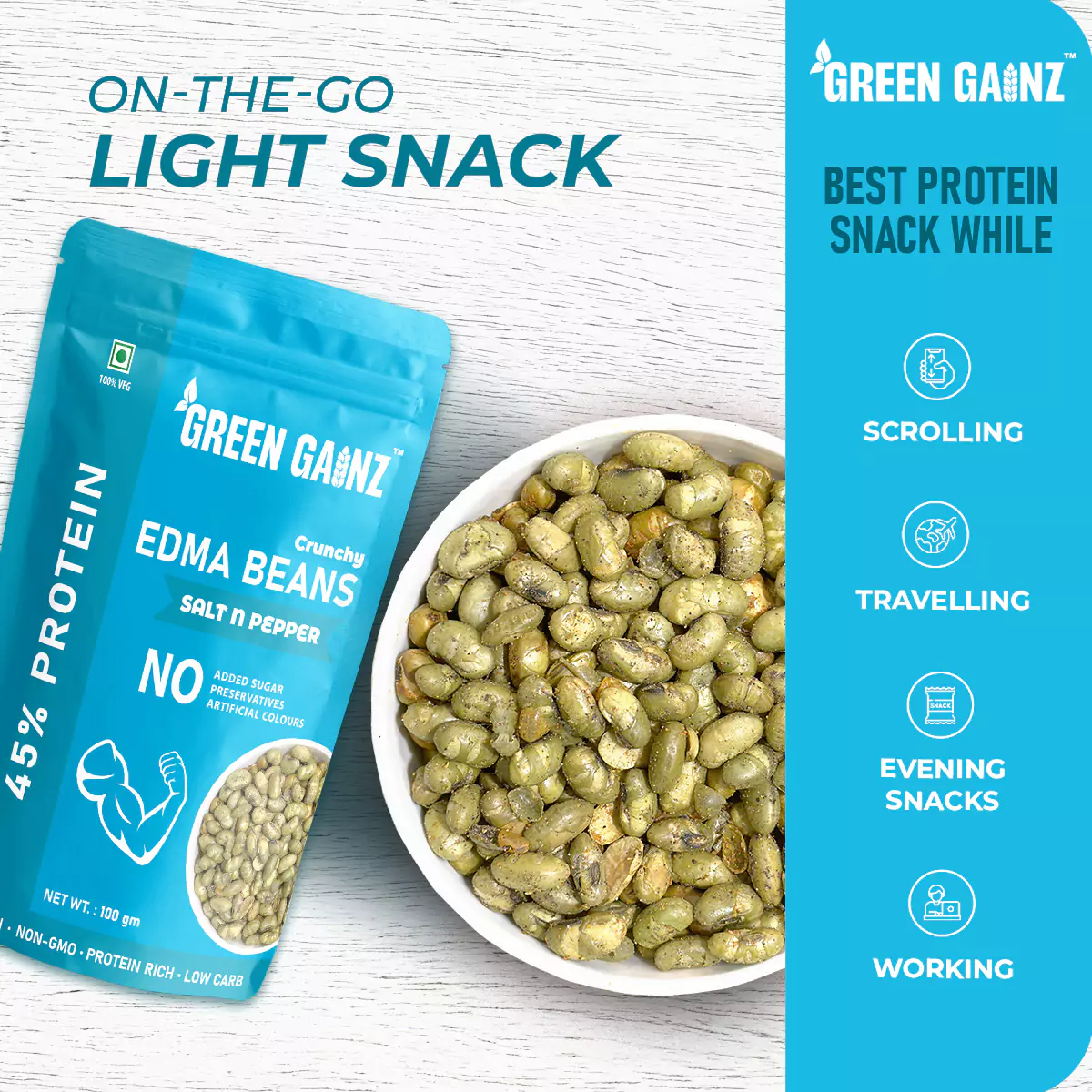 Edamame Salt n Pepper – Pack of 3 - Diet-Friendly Healthy Snack - Image 7